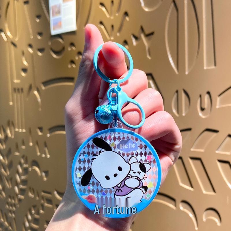 Sanrio Cartoon Acrylic Keychain - Cute Nameplate Bag Pendant