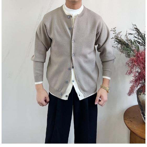 Men's Coat Spring and Autumn Trendy Brand Ruoshuai Sweater New Trendy High-Grade Casual round Neck Sweater