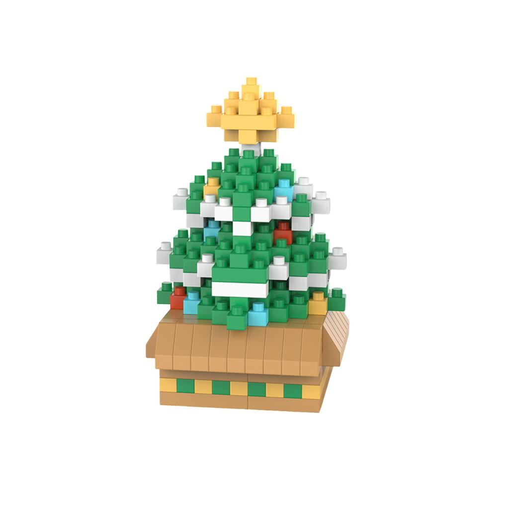 Christmas Cartoon Building Block Figurines, Snowmen, Micro-Particle Toy Gifts