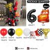 68PCS Cartoon Cars Series Lightning McQueen Red Yellow Black Latex Balloon Set 40inch Number Foil Ball Boy Birthday Party Favors