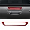 Red Carbon Fiber Interior Rear Tailgate Brake Light Cover Trim For Toyota Hilux
