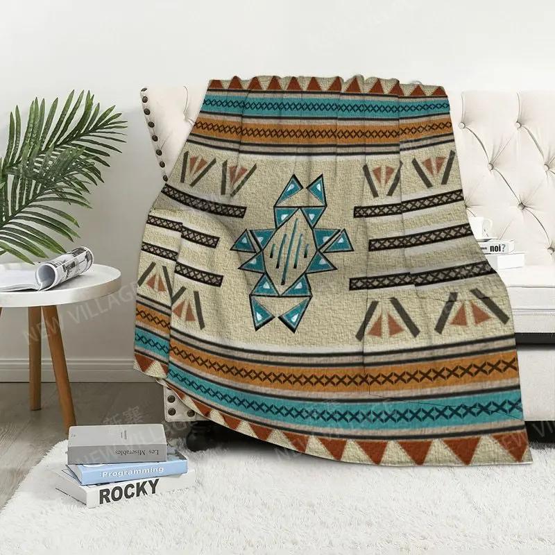 Bohemian-Stil digital bedruckte Polyester Schlafzimmer Samt Flanell Decke Vlies weiche Sofadecken für Betten