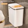 New Creative Wall-mounted Garbage Can Light Luxury Free Punching with Cover Multi-scene Home Bathroom Kitchen Garbage Collection