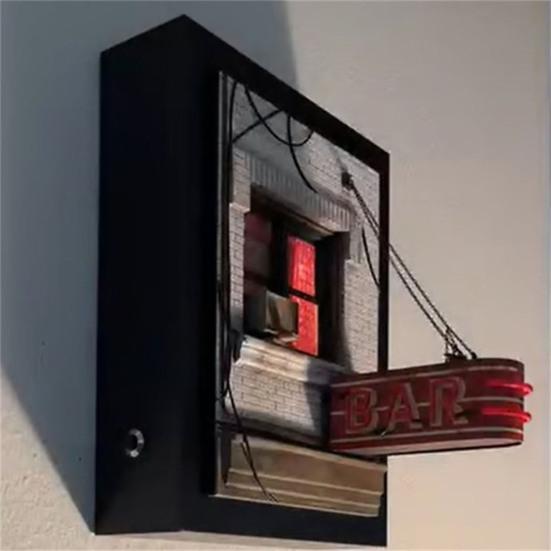 Record Store Wall Light Retro Wall Decoration Light Nostalgic Lighted Record Store Bar Ornament Gift for Record Collectors