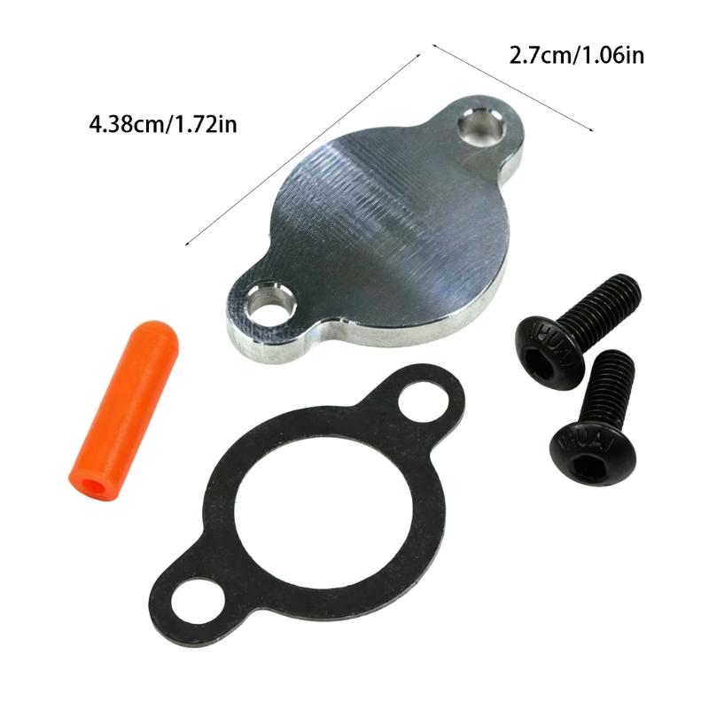 Replacement Engine Plate Kit for YFS200, Oil Injection Block Off Plate Assembly with Gasket, Seal Piece and Mounting Bolts for Maintenance Use