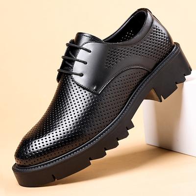 Boty na zvýšení výšky pánské 10 cm duté nízké pánské vnitřní kožené boty na zvýšení výšky business oblečení šněrovací silná podrážka 8 cm