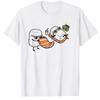 Funny Cartoon Sushi Tshirt Womens Round Neck Short Sleeve Cool Top Style Graphic T Shirts Vintage Fashion
