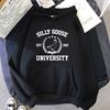 Silly Goose University Hoodie Women Aesthetic Graphic Hoodies Unisex Autumn Winter Hip Hop Casual Vintage Pullovers Sweatshirts