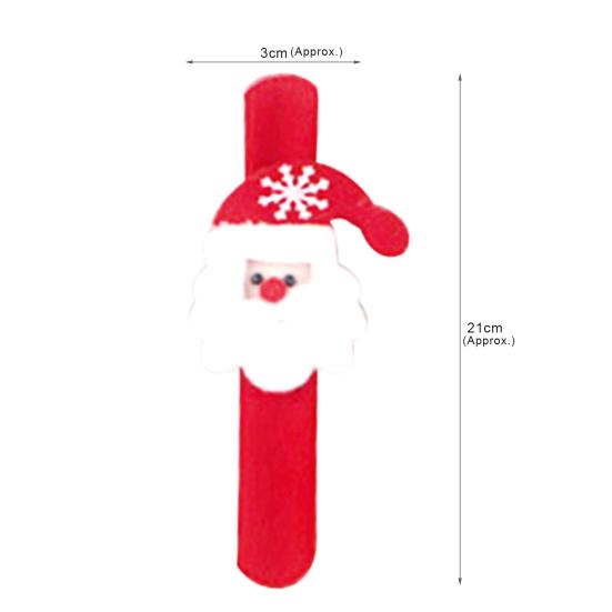 LED Light Glow Christmas Dazzling Toy Xmas Slap Circle Bracelet Wrist Band Gift