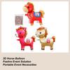 Walking Horse Shaped Balloon Inflatable Standing Horse Balloon With Wheels Cute Cartoon Horse Animal Balloons For New Year Kids