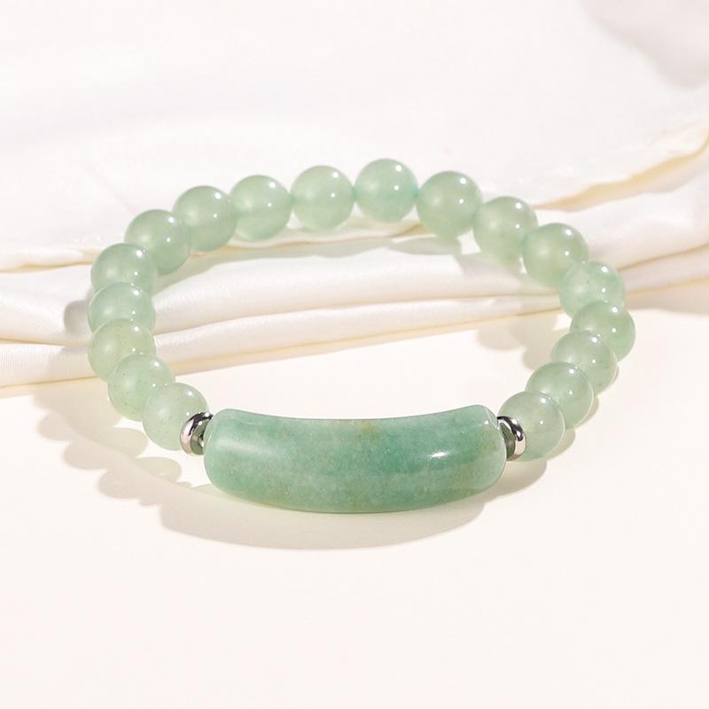 Natural Stone Bracelet Tiger Eye Obsidian Green Dongling Bridge Pendant Bracelet Gift for Elders On Holidays