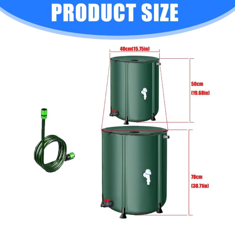 Foldable Rain Bucket Rain Water Collection Bucket Portable Folding Water Catcher Container for Outdoor Irrigation Use