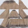 Used 80s-90s Made in Spain Colzy International Real Mouton Fur Shawl Collar Short Jacket Shearling Jacket Blouson Vintage European Vintage Greige
