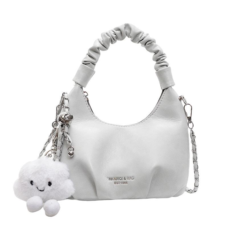 Bags Internet celebrity armpit bag 2025 new small fresh literary girl shoulder bag fashion fold hand carry dumpling bag