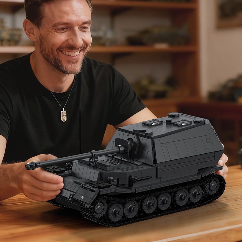 Jagdpanzer Tiger P Elefant Tank Building Blocks Ferdinand Heavy Tank Destroyer Manstein Soldiers Bricks Toy adult Gift
