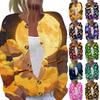 Women's Halloween Print Long Sleeve Knit Cardigan Button Up Sweater Lightweight Casual Outerwear for Fall and Winter