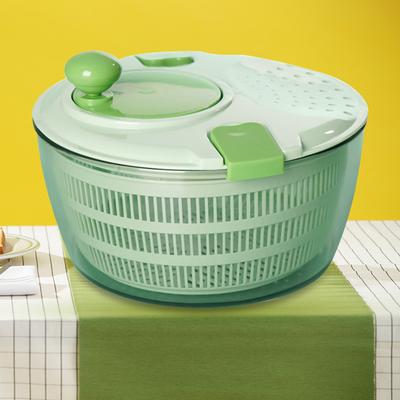 Cestello Scolapiatti Girevole per Frutta 4L Grande Capacità Asciugatrice per Frutta e Verdura Chiusura Sicura del Coperchio Manico Rotante Forniture per la Cucina