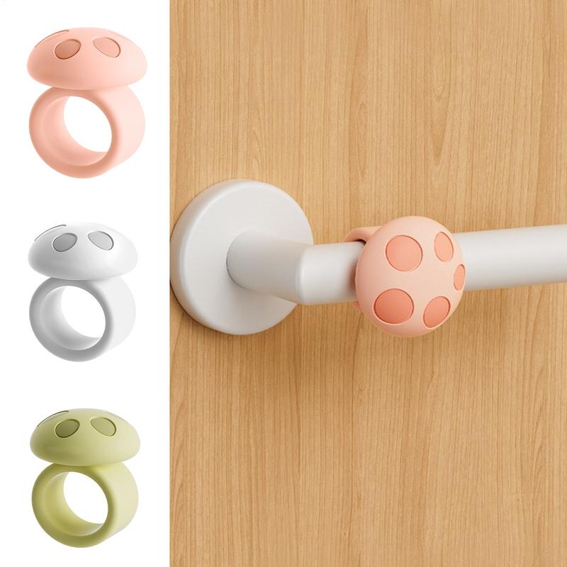 Handle Door Stopper Silicone Mute Handle Buffer Pad Non-Punch O-shaped Anti-Collision Protected Pad Wall Protector Accessories