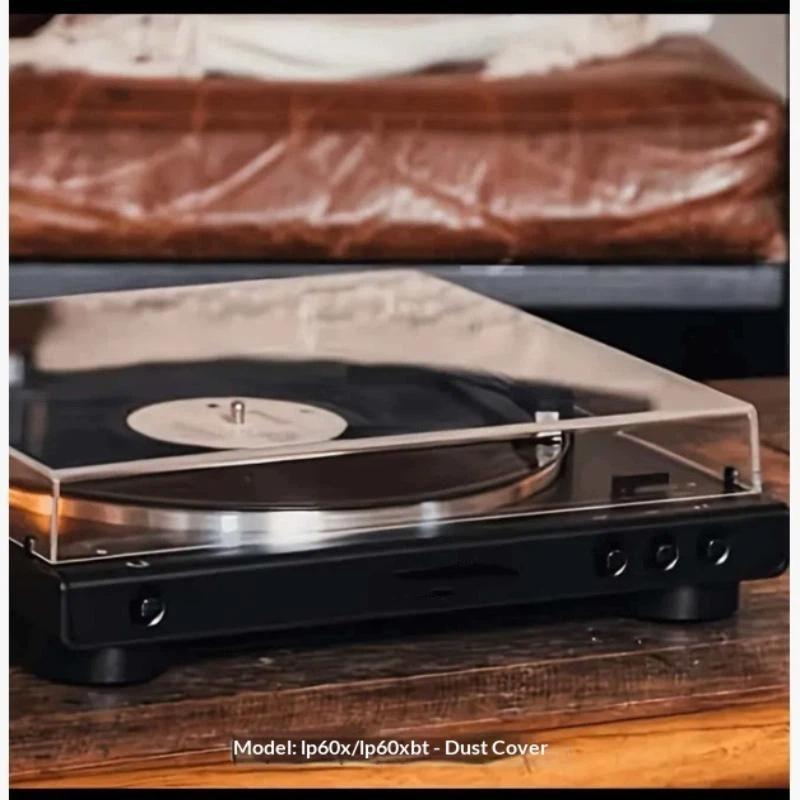 Acrylic Turntable Dust Cover Replacement Waterproof Anti-dust Protective Cover Fit for AT LP120XUSB BK Home Record Player LP60 Dust cover
