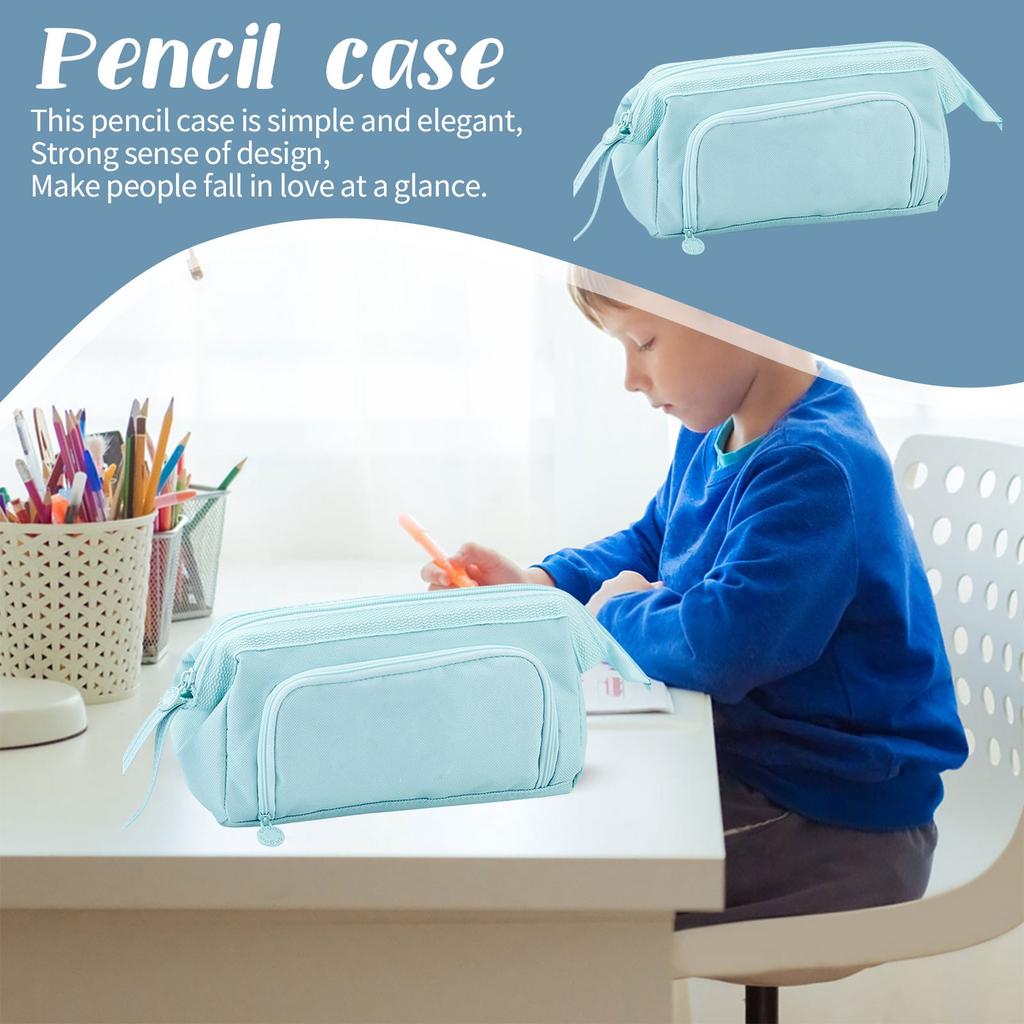 Korean Version Of The Boat-shaped Large-capacity Multi-layer Oxford Pencil Case Multi-functional Portable Pencil Case Student Storage Pencil Bag