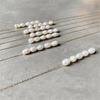 Elegant Freshwater Pearl Necklace with 14K Plated Titanium Steel Clavicle Chain - Versatile Design for Women