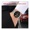 Watch Men's Arm Watch Big Face Chronograph Business Brand Analog Stylish Casual Metal Band Stainless Steel Gentleman Men's Date Fluorescent Luxury