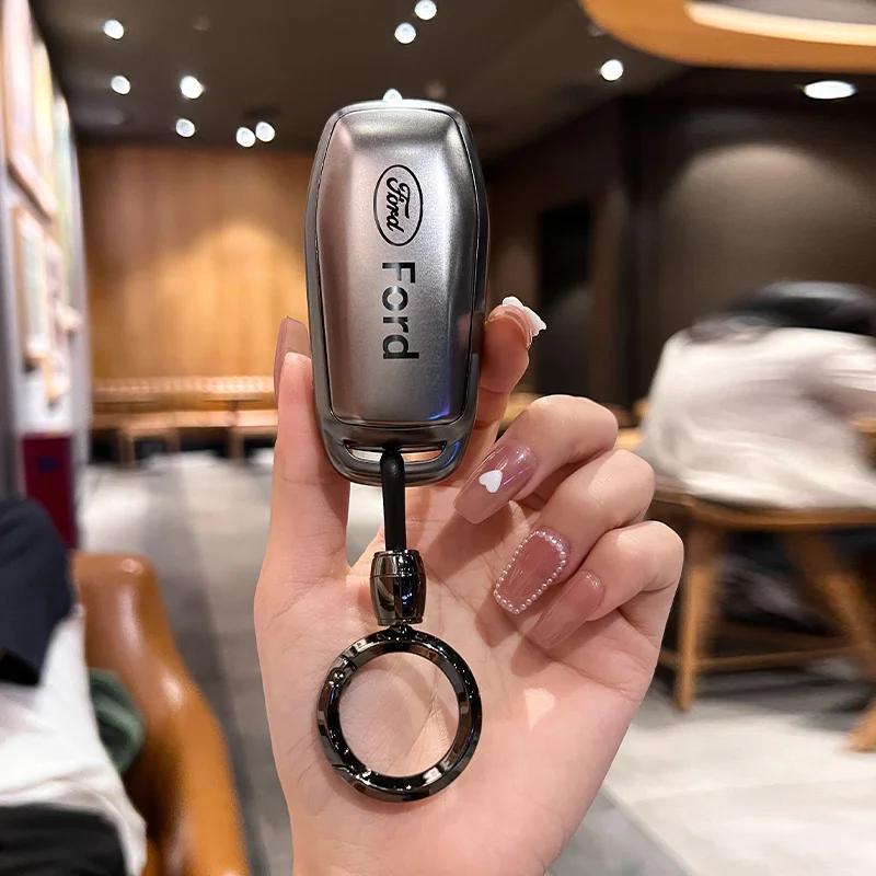 New 2026 Car Sticker For Ford TPU Car Key Case Cover for Ford ST Line Fiesta Focus Fiesta Mondeo Ecosport Kuga Edge Escape Metal