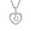 Concise Hollowed Heart Alphabet Unisex Necklace Jewelry Neck Chain Pendant Decor