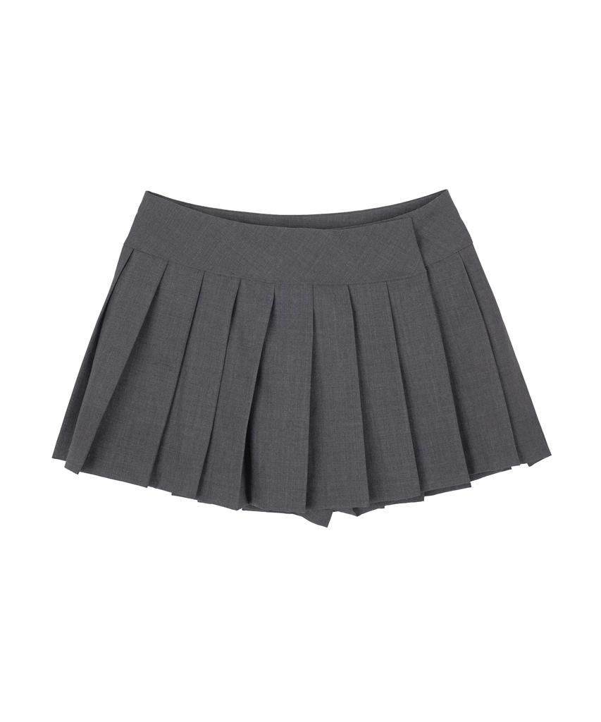 High School Disco School Pleated Wool Skirt