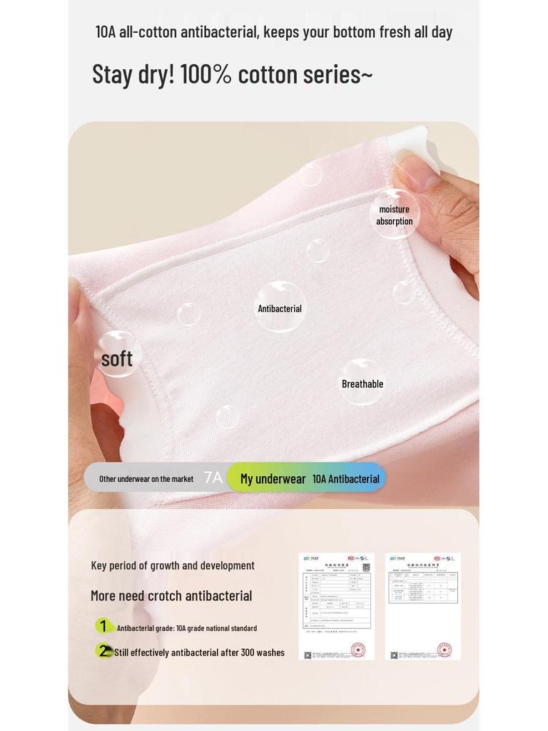 Girls' Pure Cotton Boxer Briefs - Soft, Comfy Fit for Infants, Toddlers & Kids