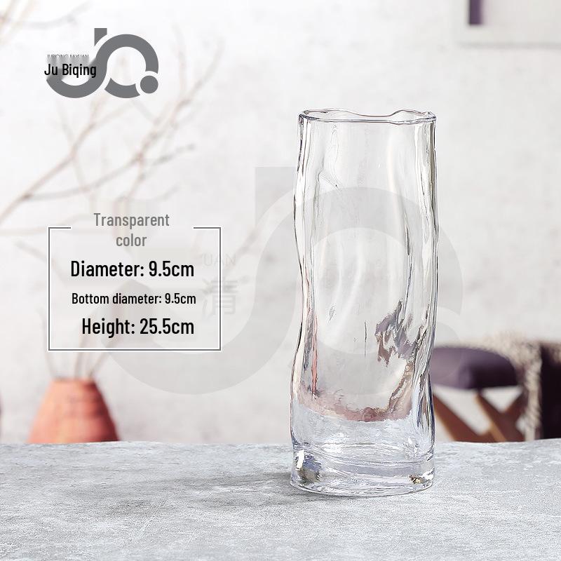 Nordic Clear Glass Vase for Lucky Bamboo - Stylish Living Room Decor & Floral Arrangements