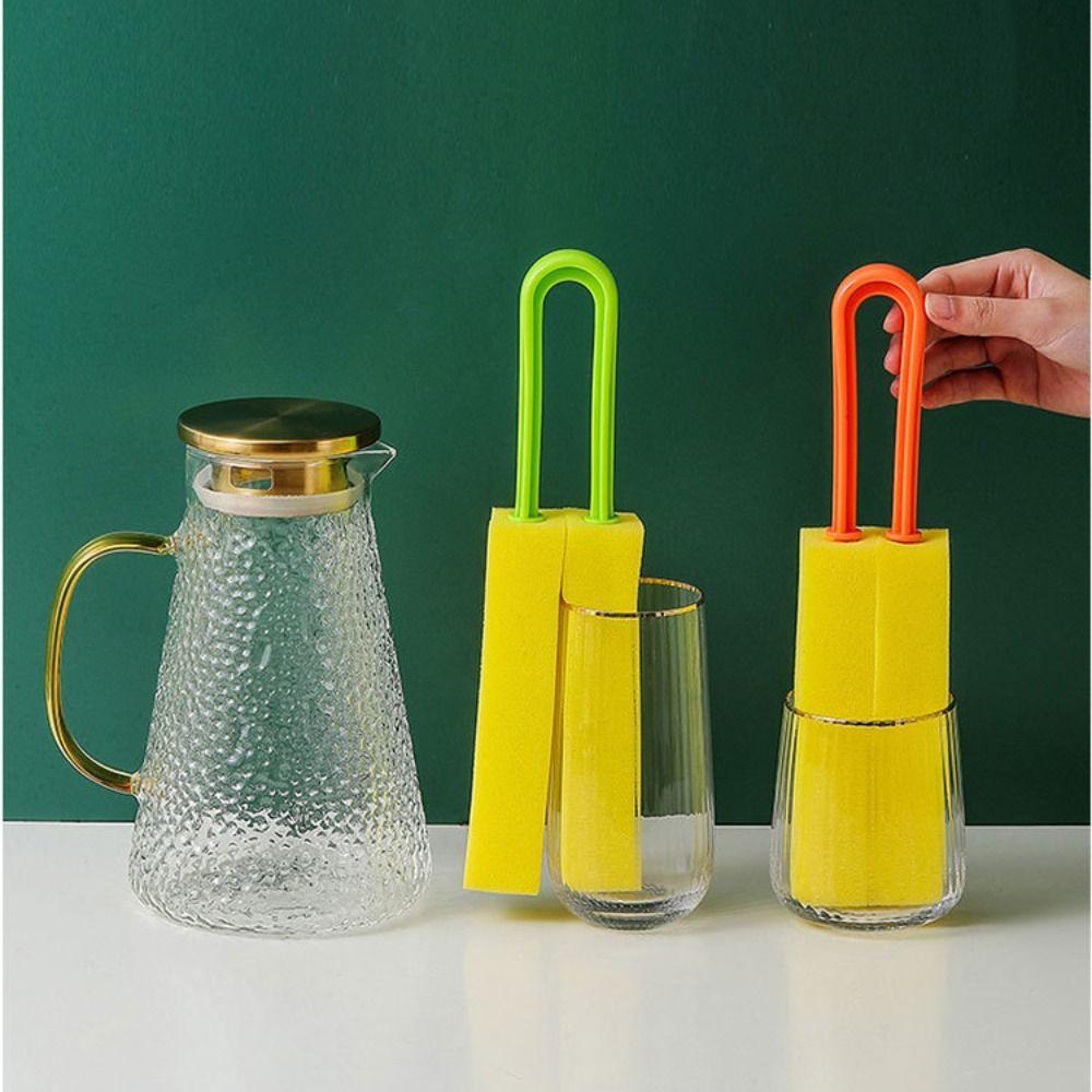 

Двусторонняя губчатая щетка для бутылок, инструменты для очистки водопоглощения, новая щетка для мытья чашек