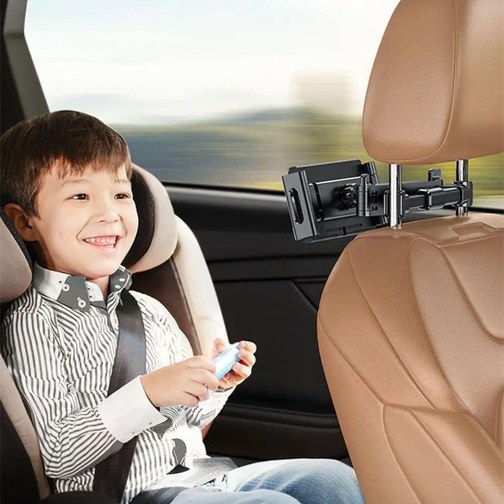 Foldable Car Rear Pillow Phone Holder Flexible Rear Headrest Mounting Brackets  Cellphone