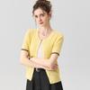 Snowforte Women's Silk Blend Short Sleeve Knit Cardigan