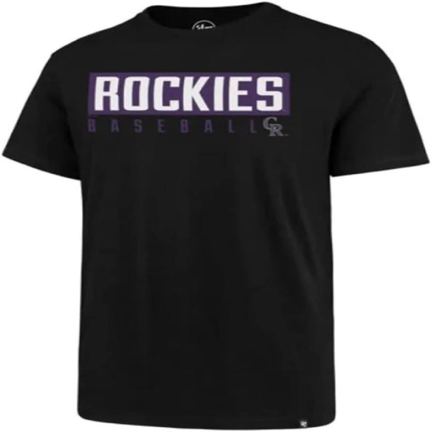 

MLB Men s Dub Major Super Rival Team Color Primary Logo Word Mark T-Shirt (Colorado Rockies Black, Medium) XXXXXL чорний