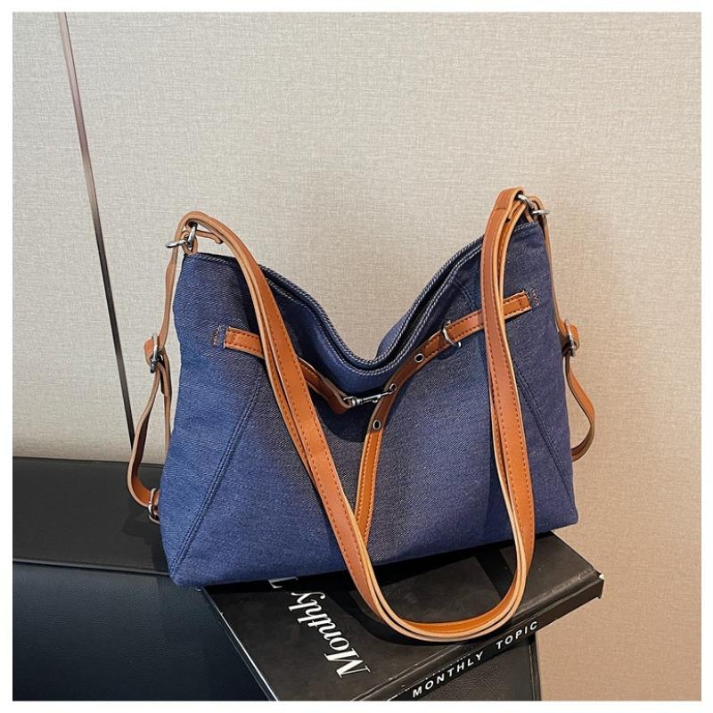 Canvas commuter tote bag women's large-capacity new spring and summer shoulder messenger bag three-purpose backpack