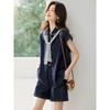 Women's Retro Sleeveless Shirt & Shorts Set