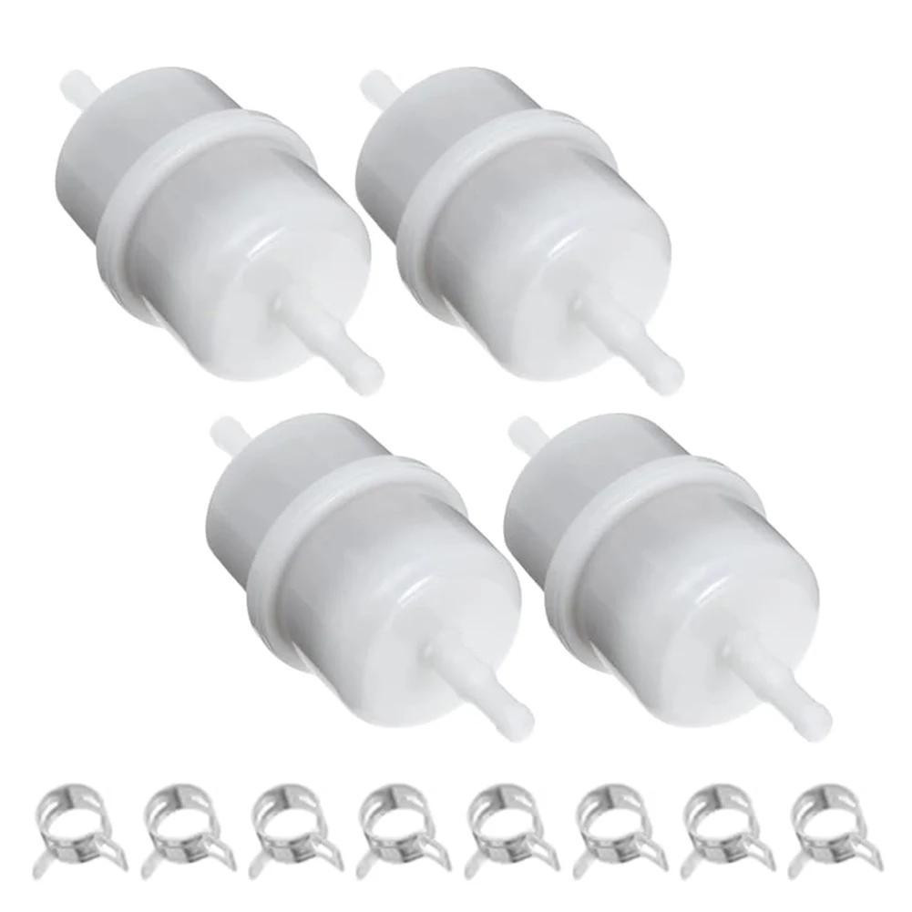 4pcs Engines Fuel Filter With 8pcs Clips For 24 050 13-S1/24 050 02-S/24 050 10-S1 For CH Serie For Kohler= CH20 CH20S Trimmer