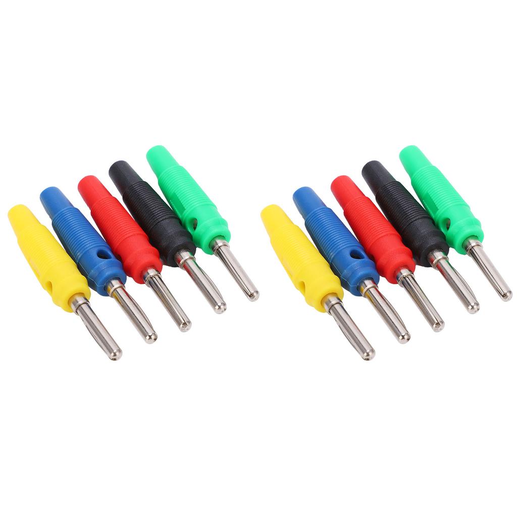 2 Set U23 4mm Single Needle Banana Plug Red Yellow Blue Green Black for Electric Power Test Parts