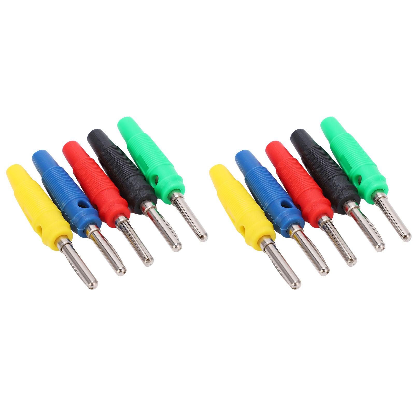 

2 Set U23 4mm Single Needle Banana Plug Red Yellow Blue Green Black for Electric Power Test Parts
