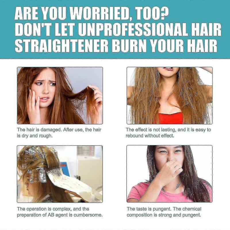 Protein Straightening Cream For Smoothing Frizz Split Repair Damaged Hair Without Straightening Care Cream