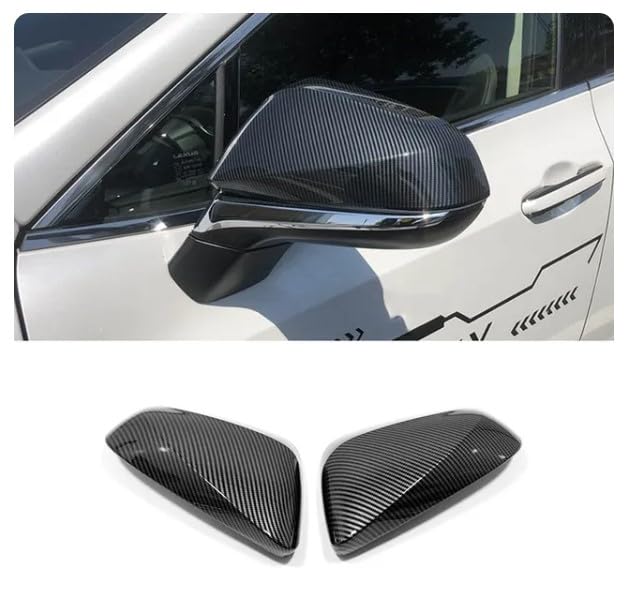 FUKUARE Lexus NX20 Series RX10 Series Door Mirror Black Carbon Fiber Look Mirror/Side Covers,