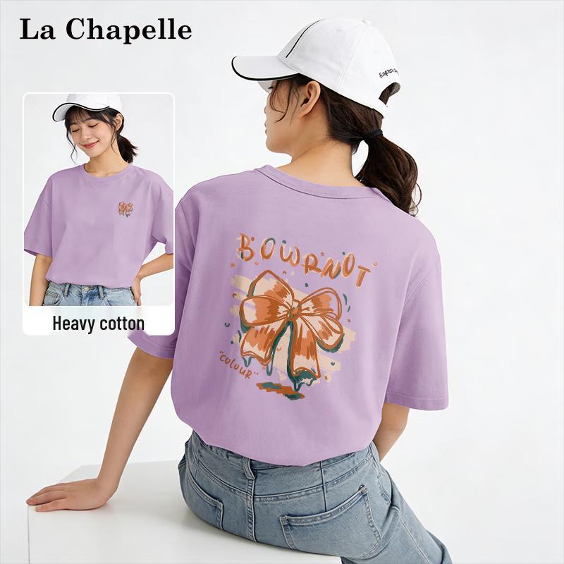 La Chapelle Women s 2026 Pure Cotton Short Sleeve Casual T-Shirt S