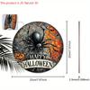 Happy Halloween Wooden Sign with Black Spider Pattern - Unique Figurine Ornaments - Ideal for Front Door, Yard, Porch, Room Decor