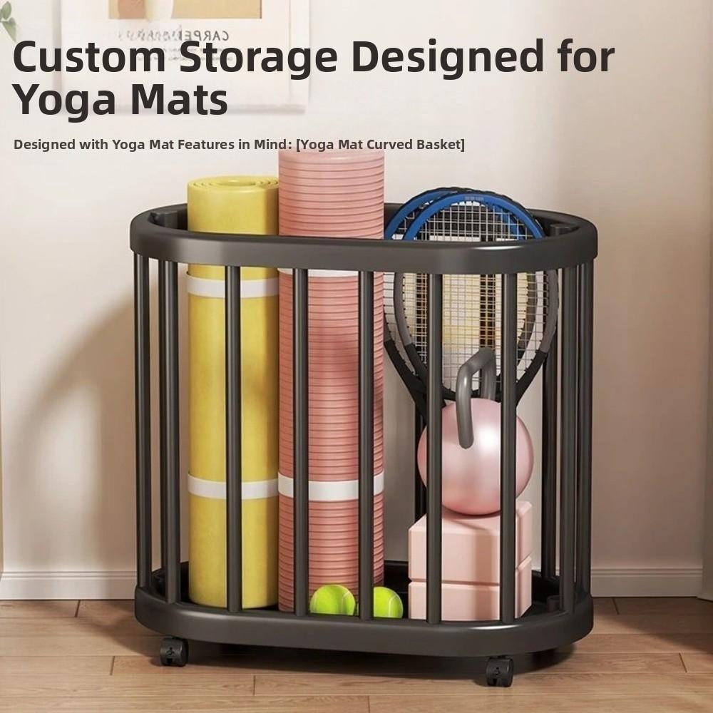 Movable Dirty Clothes Basket Moisture-proof Yoga Mat Storage Basket Laundry Basket  Home Use