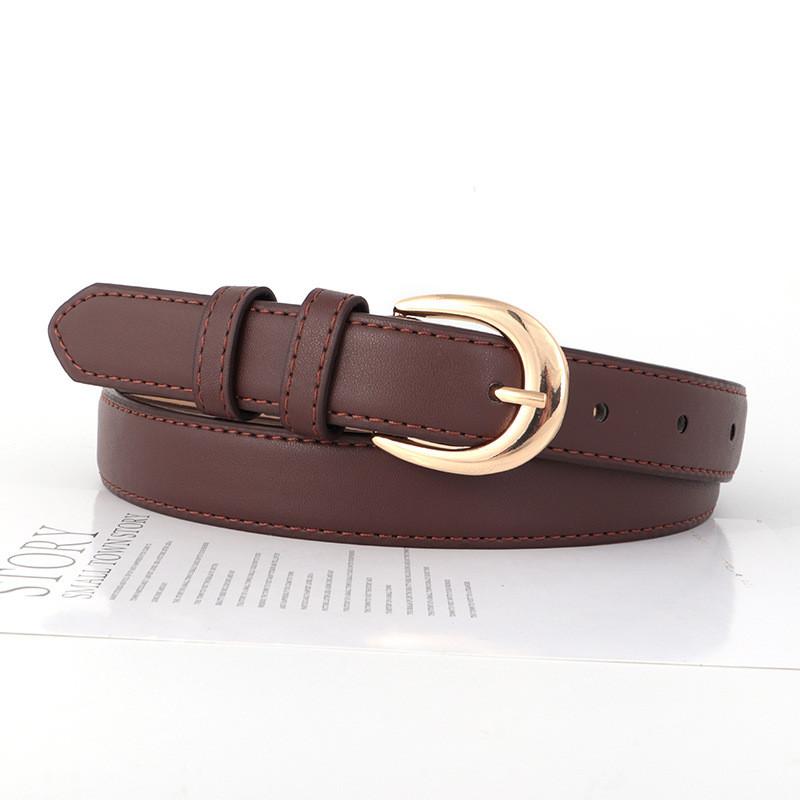 Belt Womens Waist With Durable Pu Material And Metal Buckle For Everyday Style