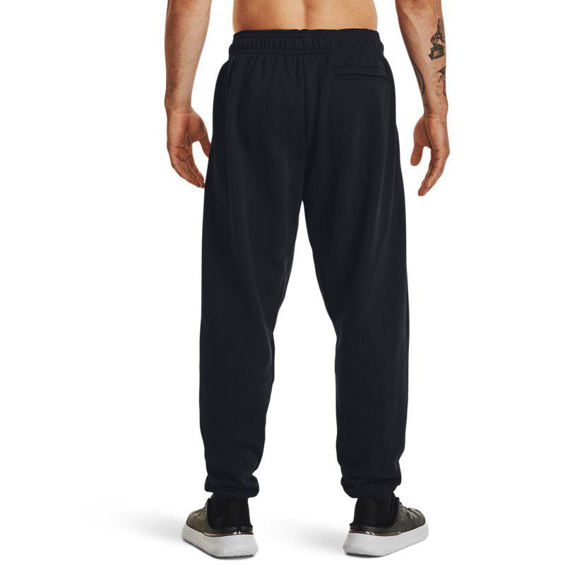 Under Armour Rose Letter Print Drawstring Cuffed Knit Joggers Men Joggers Black 1379691-001