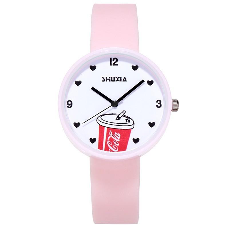 Jelly Boys And Girls Retro Harajuku Hipster Simple Dial Fashion Watch Candy Color Trendy Literary Watch