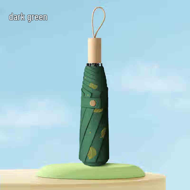 MAYDU Women s Black Glue Sun & Rain Folding Umbrella