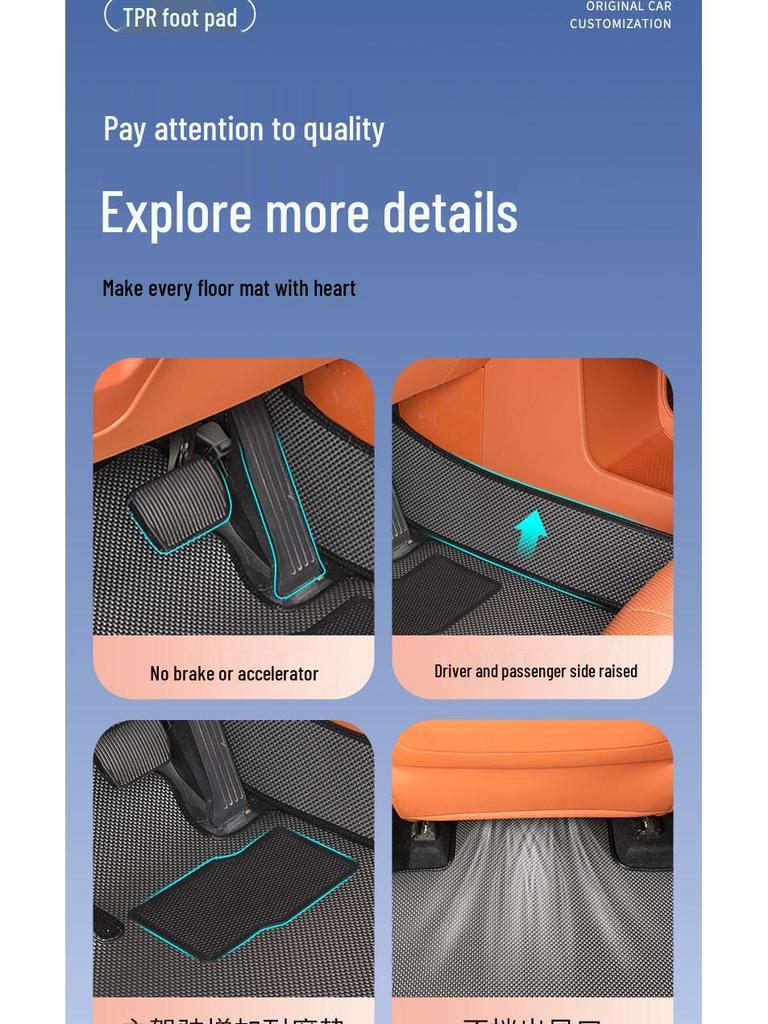 Toyota Alphard Floor Mats - Fits 24 Models, 20/30/40 Series, Full-Car Coverage, Right-Hand Drive, TPR Material